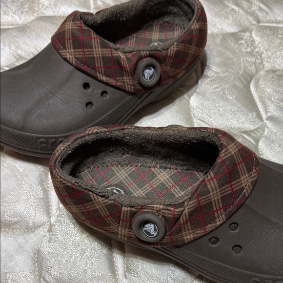 Men’s/Womens Unisex Brown Plaid CROCS - Picture 4 of 5